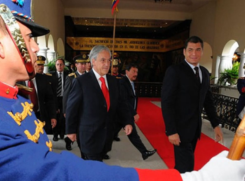 Premio Nóbel de la Paz y Presidente chileno visitan Ecuador