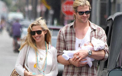 Chris junto a su familia