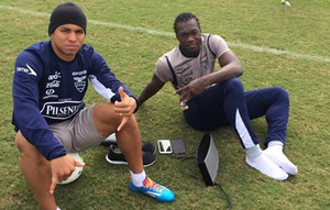 Jefferson Montero junto a Felipao