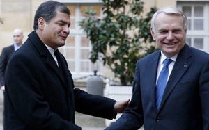 Rafael Correa y el Primer Ministro Jean Marc-Ayrault