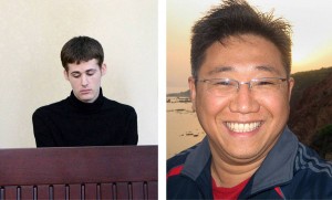 Los estadounidenses Kenneth Bae (derecha) y Miller Matthew Todd fueron liberados por Corea del Norte este sábado 8 de noviembre, según informó el departamento de Estado de Estados Unidos.  AFP