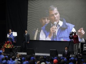 Presidente con recicladores