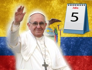 El Papa Francisco visitará el Ecuador desde el 5 hasta el 8 de julio.