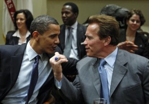 Barack Obama and Arnold Schwarzenegger