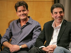 Charlie Sheen and Chuck Lorre Charlie Sheen and Chuck Lorre