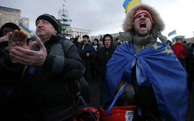 Demonstrators in Ukraine