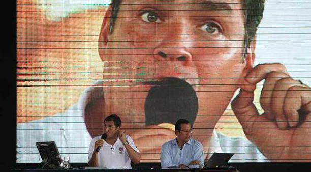 Rafael Correa during his last nation-wide broadcast.
