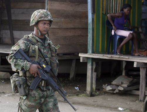 Colombian soldier during military operations in Choco. EFE