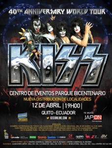 The legendary rock band will be perform on April 12 at the Bicentenario Park in Quito.